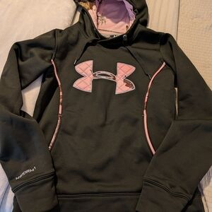 Under Armour Green Khaki with Pink Hoodie